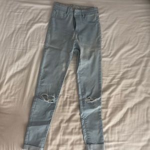 Zara super elastic ripped hi-rise jeggings